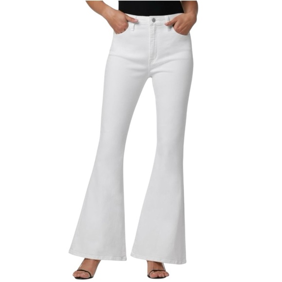 Hudson Jeans White High Waist Flare Leg Denim Jeans, Modern Style New SZ 31 - Picture 1 of 9